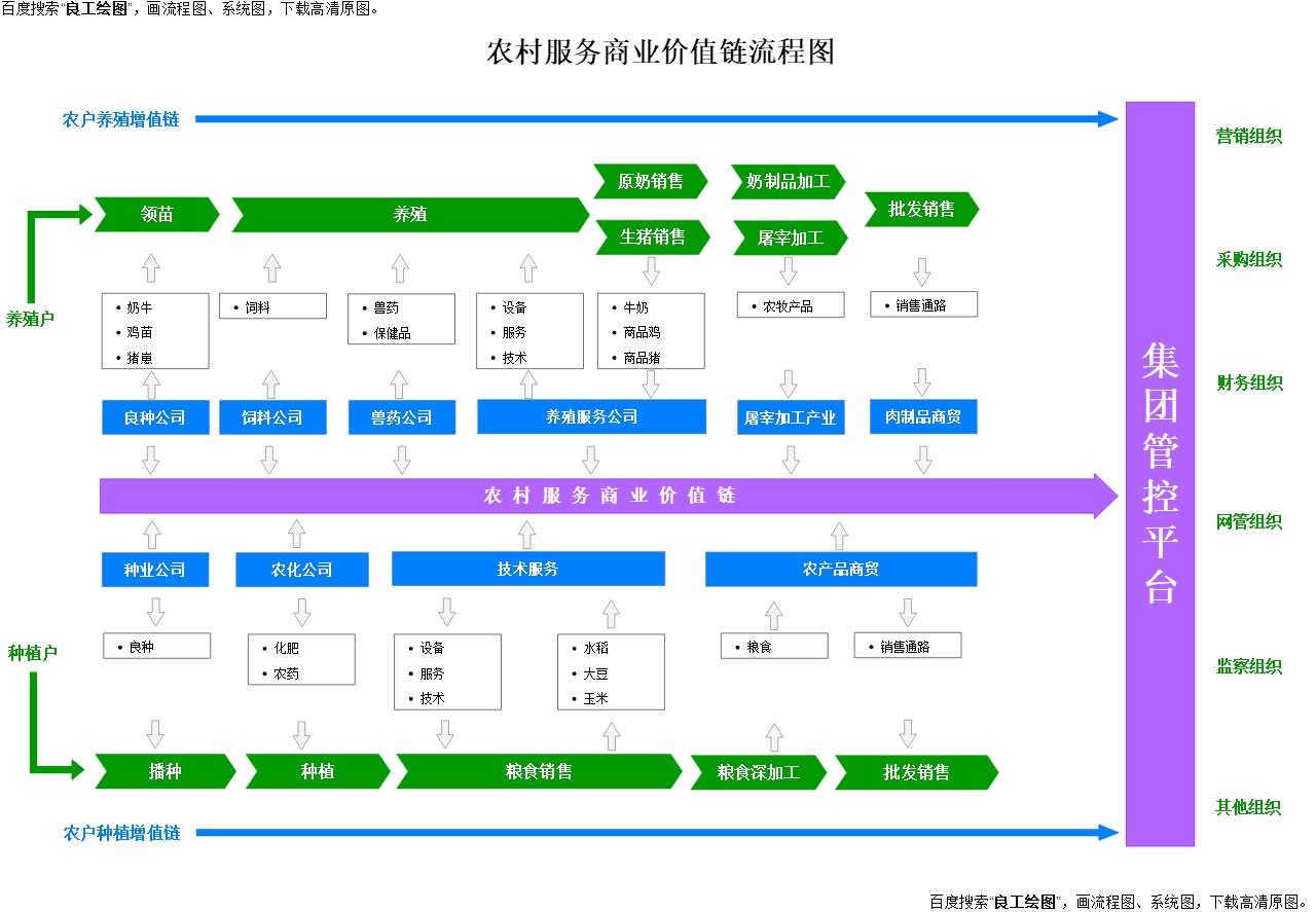 农村服务商业价值链完整模板预览