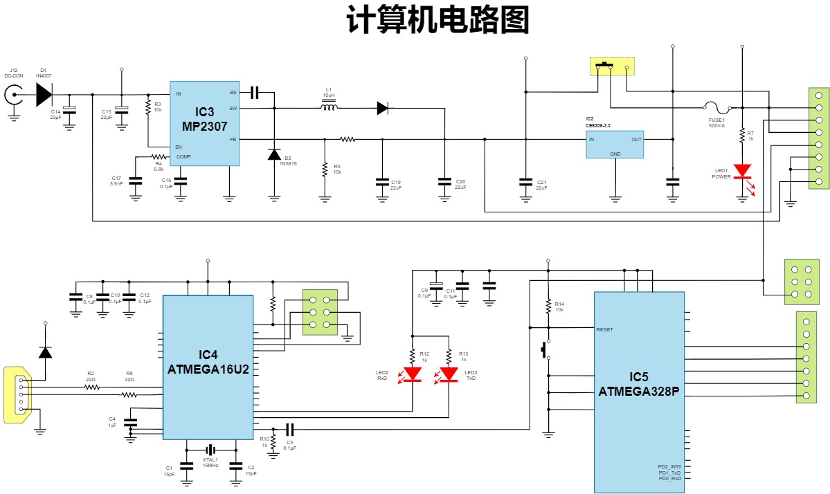 计算机电路图模板预览