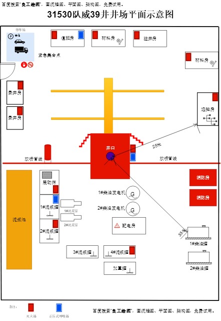 井场平面示意图模板预览