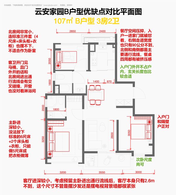 同户型两方案对比图（点击直接编辑）