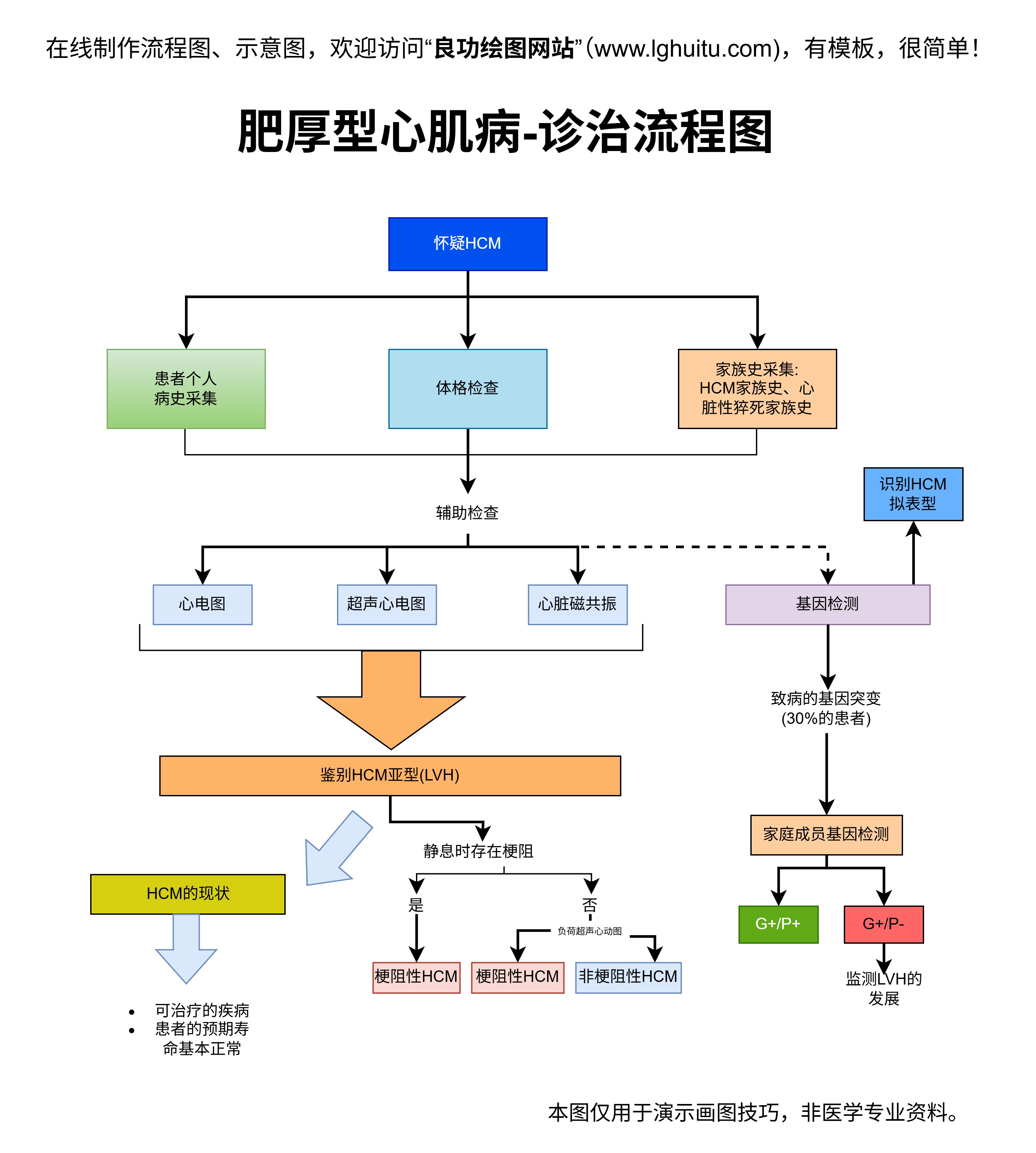 心肌病诊治流程图
